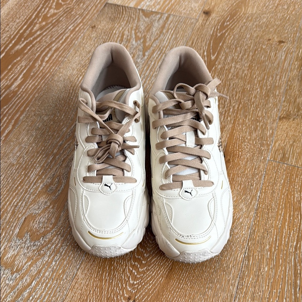 Puma Women's Cream Sneakers worn once